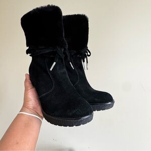 Michael Kors Women's Black Suede Winter Boots Size 8
